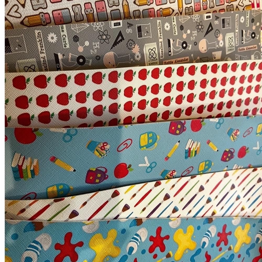 Colorful Patterned Faux Leather Set - Picture 2 of 6